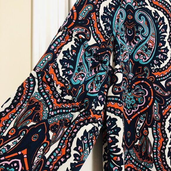 Talbots NEW Paisley Long Sleeve Blouse - Picture 3 of 7